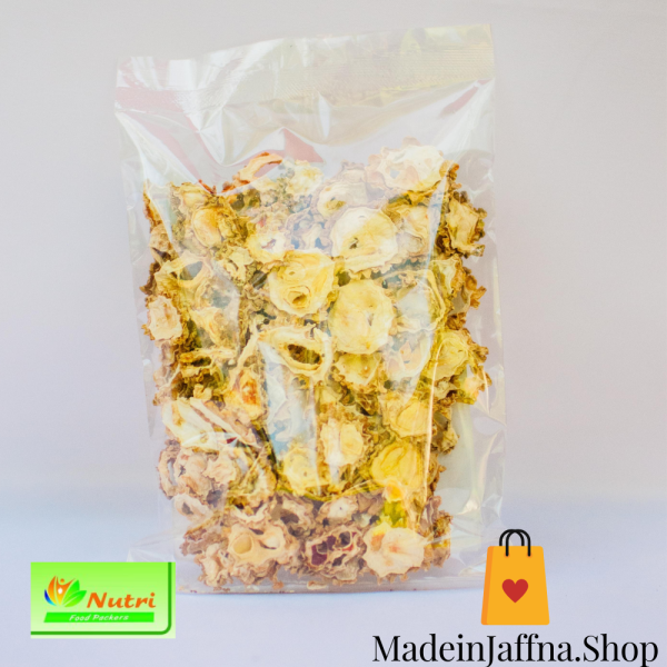 madeinjaffna.shop-Dehydrated-Bitter-Gourd-Flakes-50g-Nutri-Food-Packers